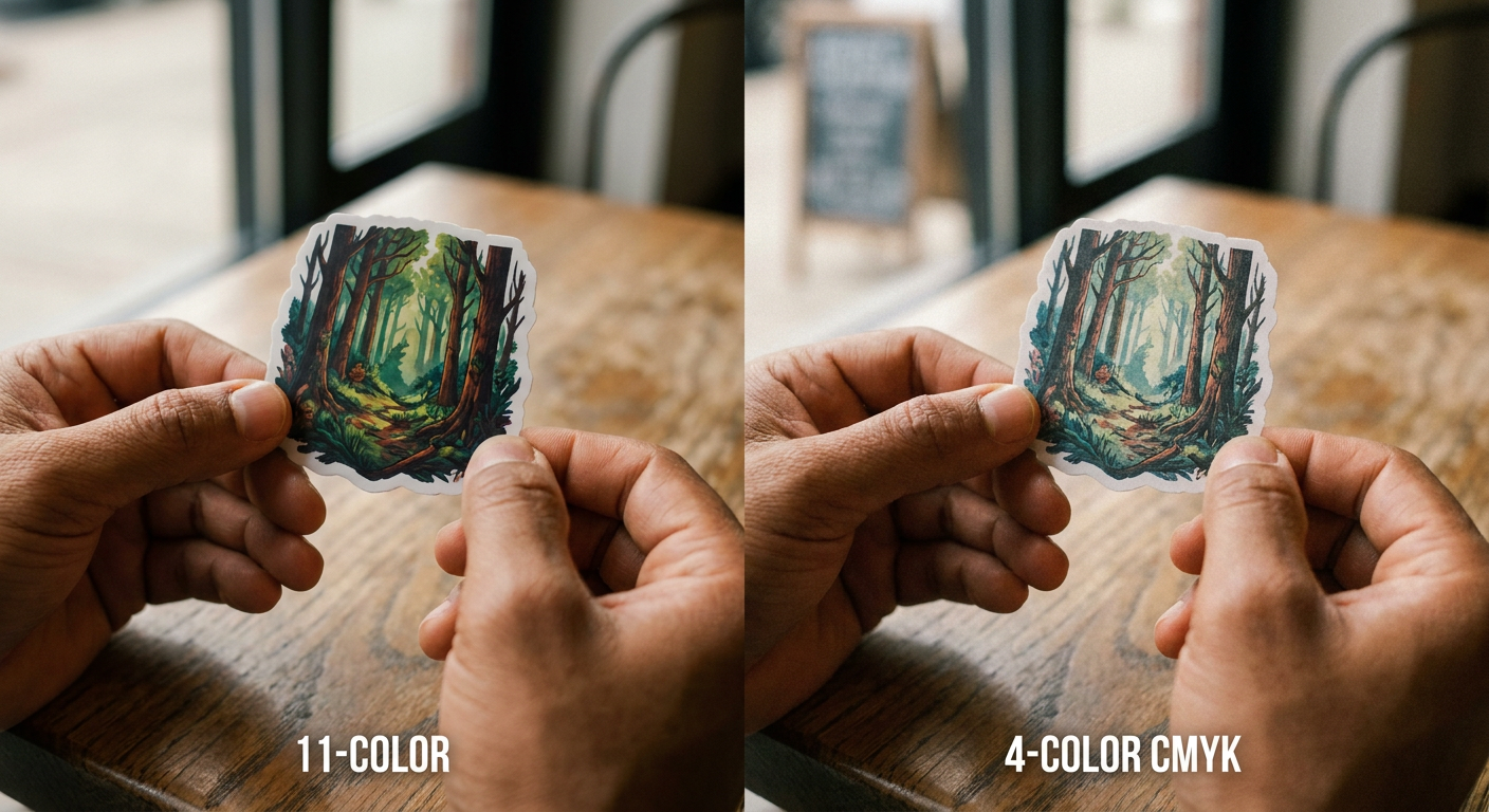 Matte stickers printed by Stickerine