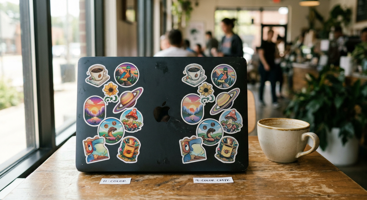 Custom stickers printed by Stickerine