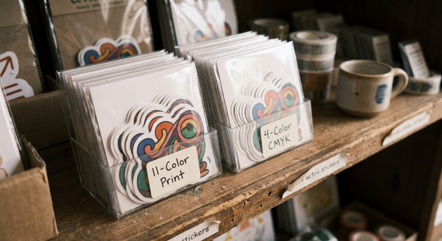 Die-cut stickers printed by Stickerine