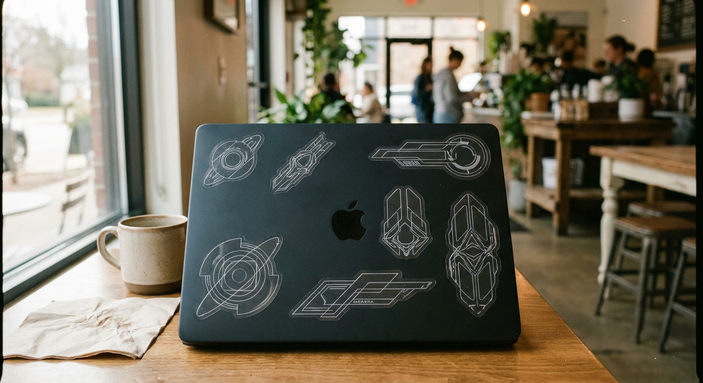 Clear stickers printed by Stickerine