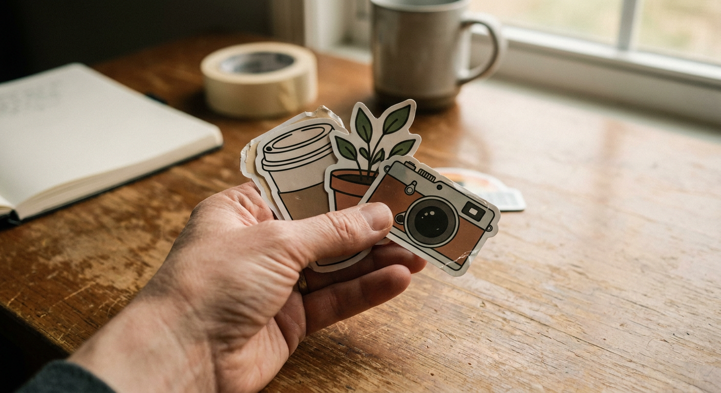 Die-cut stickers printed by Stickerine