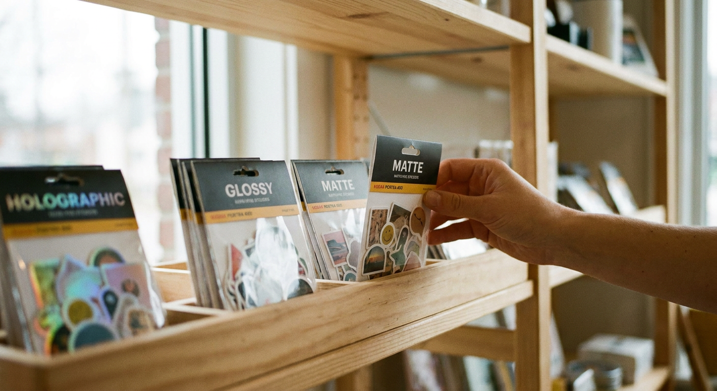 Matte stickers printed by Stickerine
