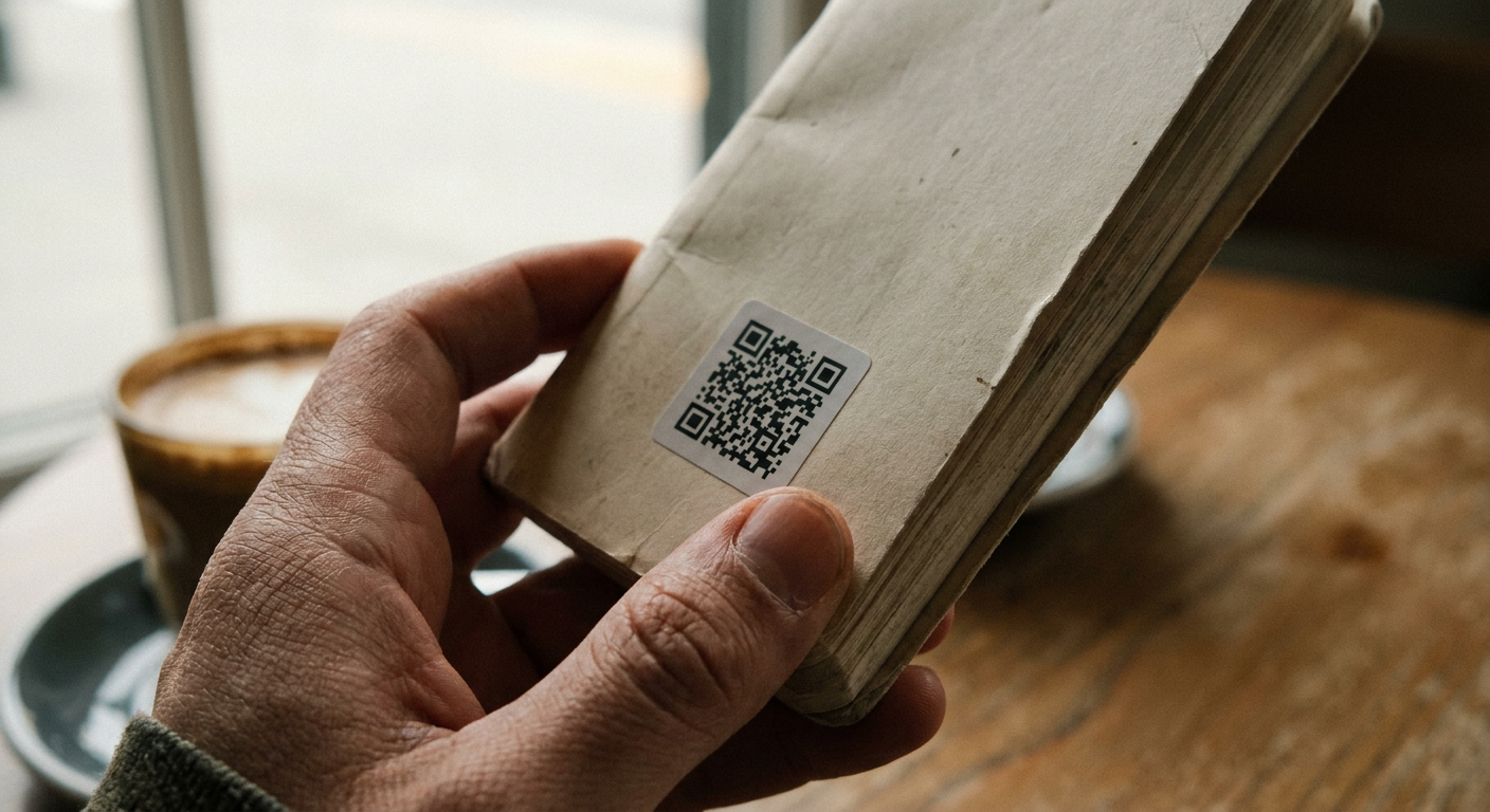 QR code stickers printed by Stickerine