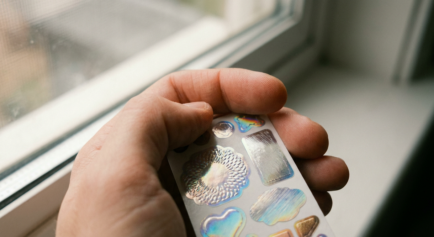 Holographic stickers printed by Stickerine