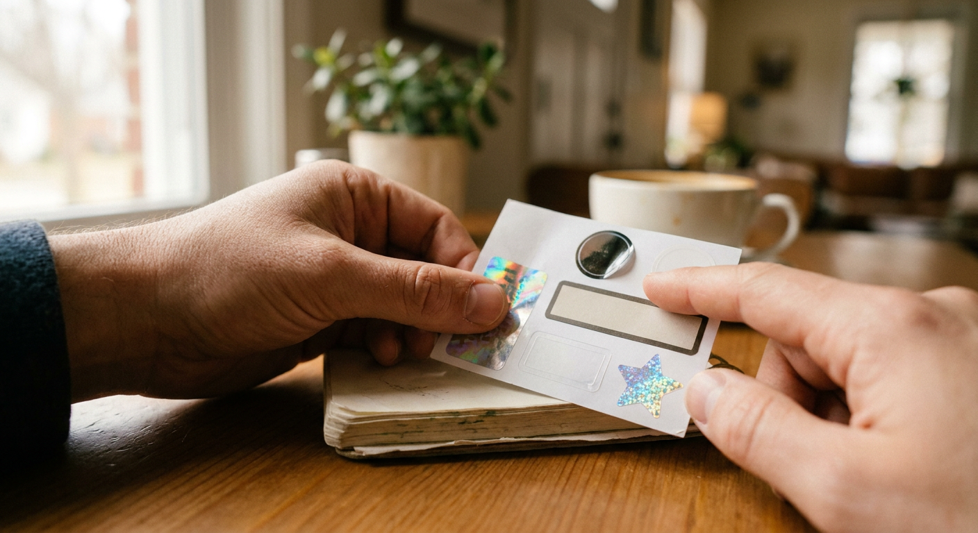 Holographic stickers printed by Stickerine