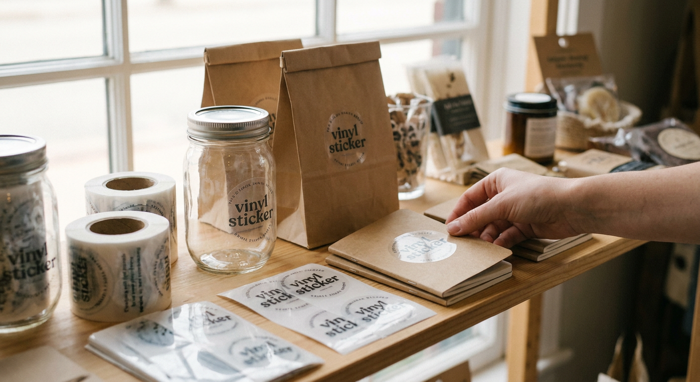 Clear stickers printed by Stickerine