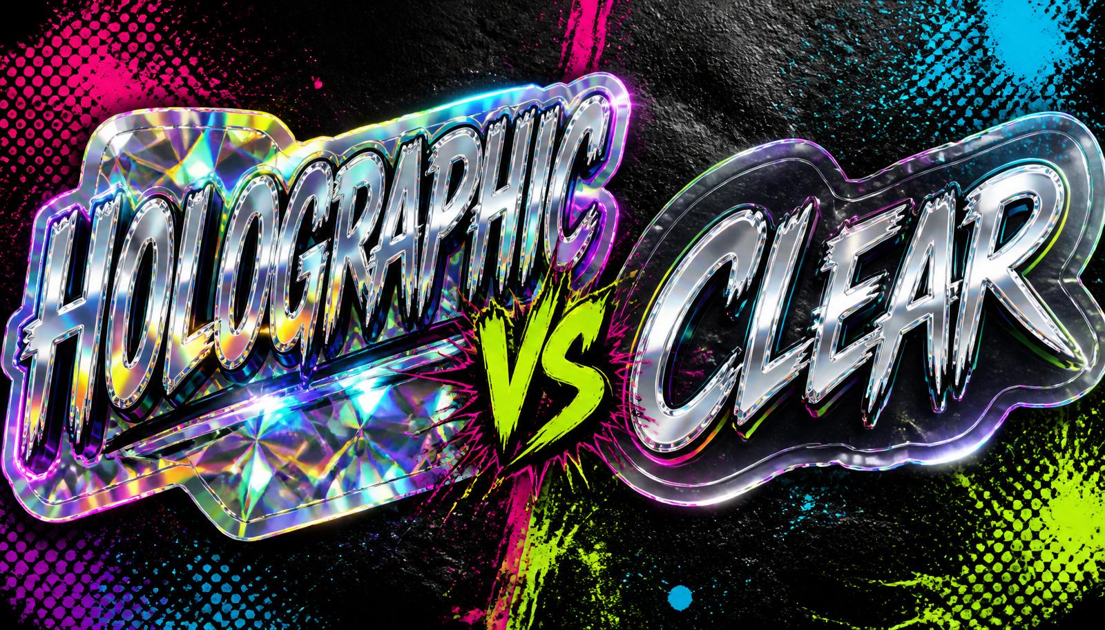 Holographic vs clear stickers