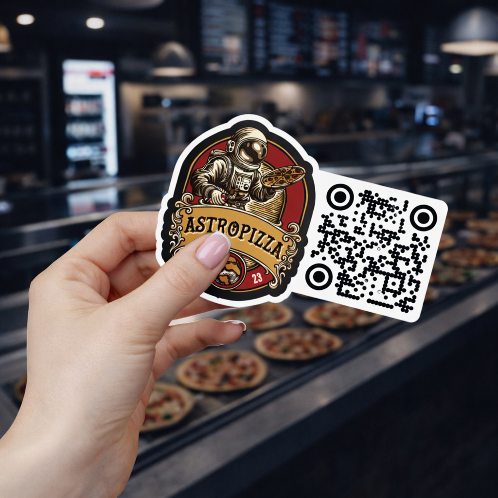 100 3" QR Code Custom Stickers