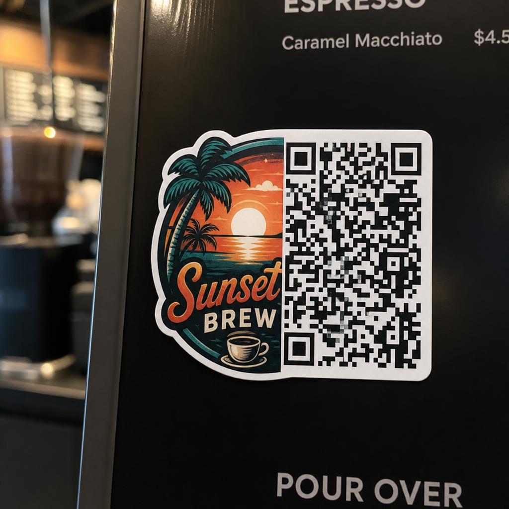200 2.5" QR Code Custom Stickers