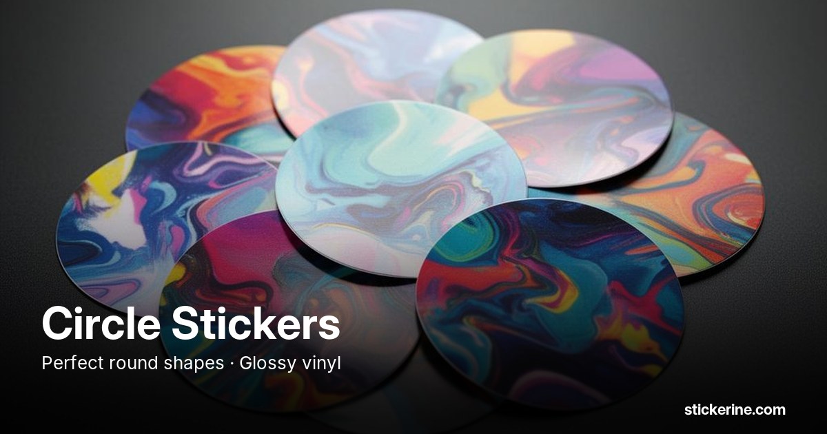 Custom Circle Stickers | Round Vinyl Stickers from $0.49 | Stickerine